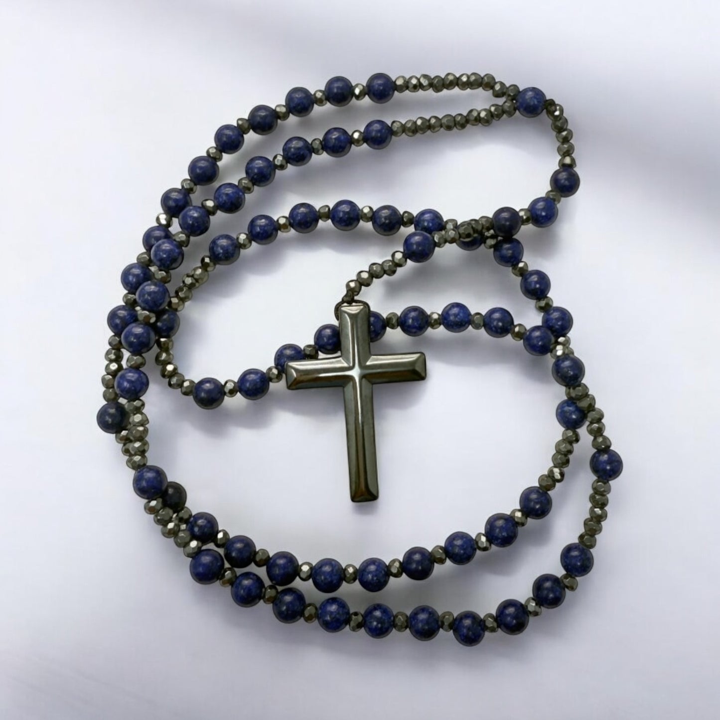 Lapiz Lazuli Rosary Necklace