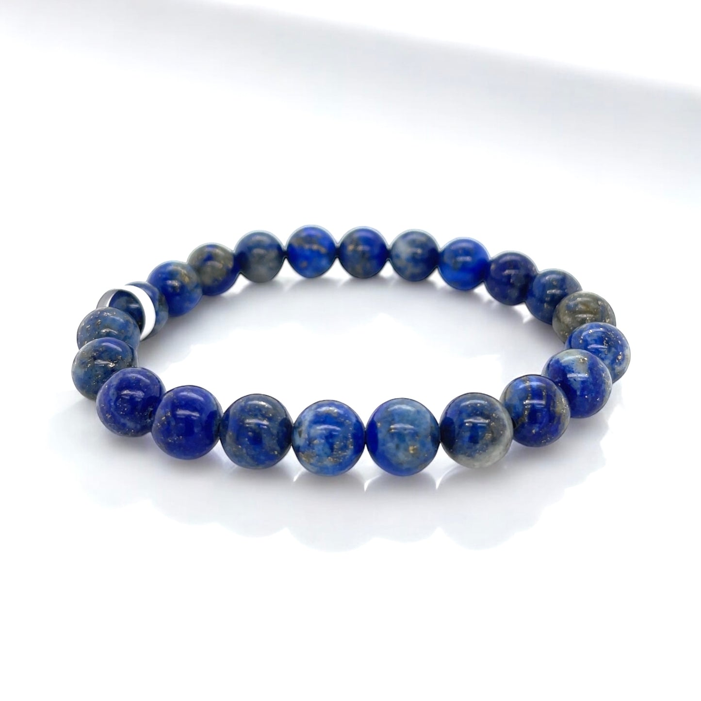 Lapis Lazuli Bracelet Stretch Fit Handmade Gemstone 8mm