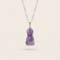 Amethyst Buddha Pendant 2 mm