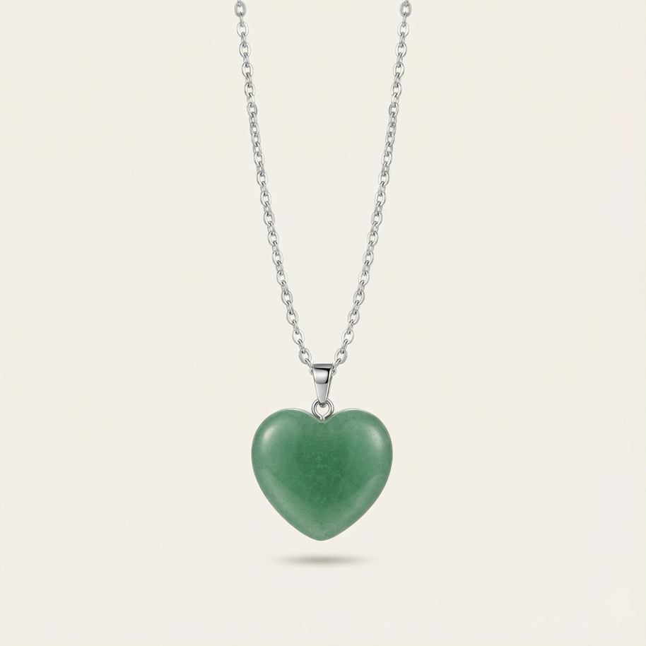 Green  Aventurine Heart  Pendant