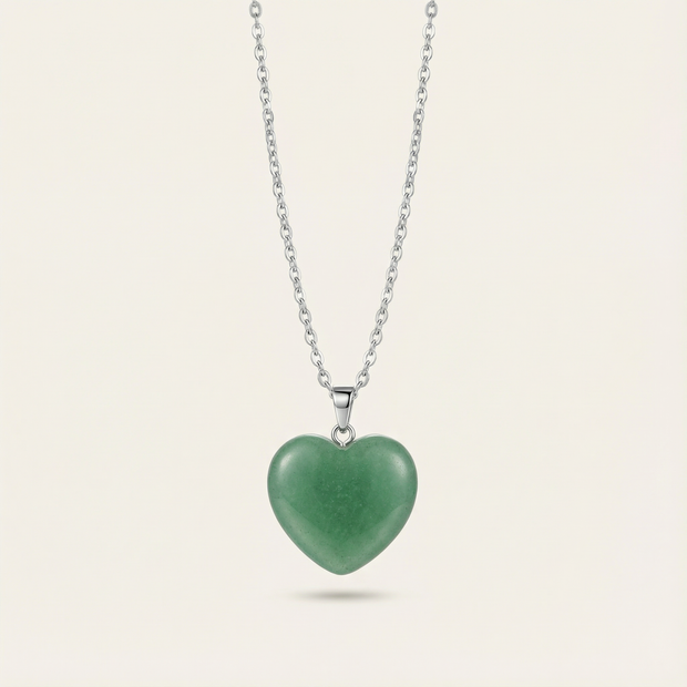 Green  Aventurine Heart  Pendant