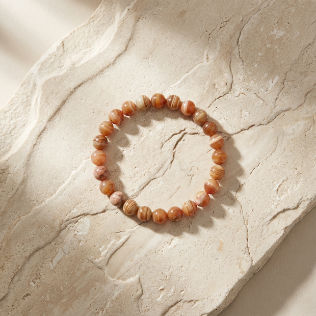 Rhodochrosite 5 mm Round Bead Bracelet – Self-Love & Emotional Healing