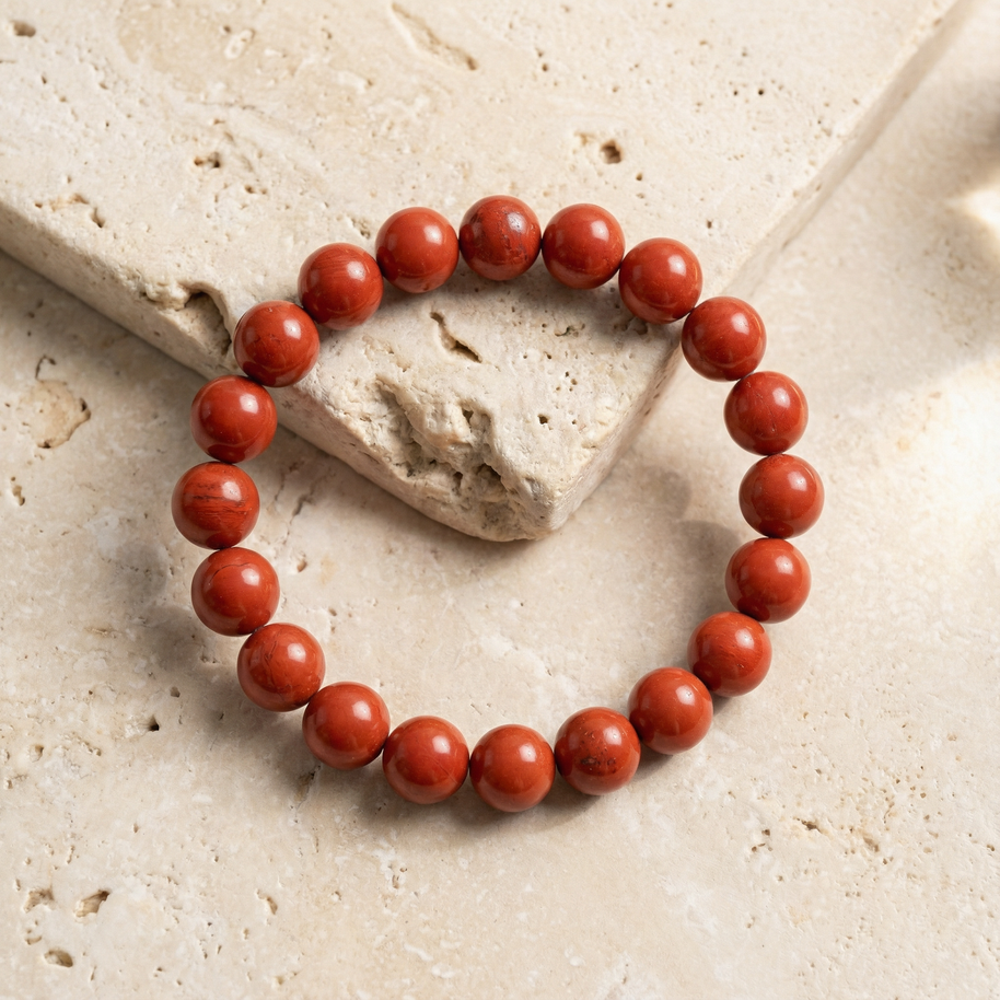 Red Jasper 8 mm Bracelet – Strength, Grounding & Vital Energy