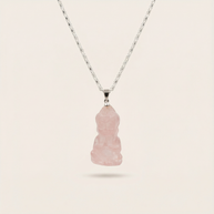 Buddha Rose Quartz  Pendant 2mm