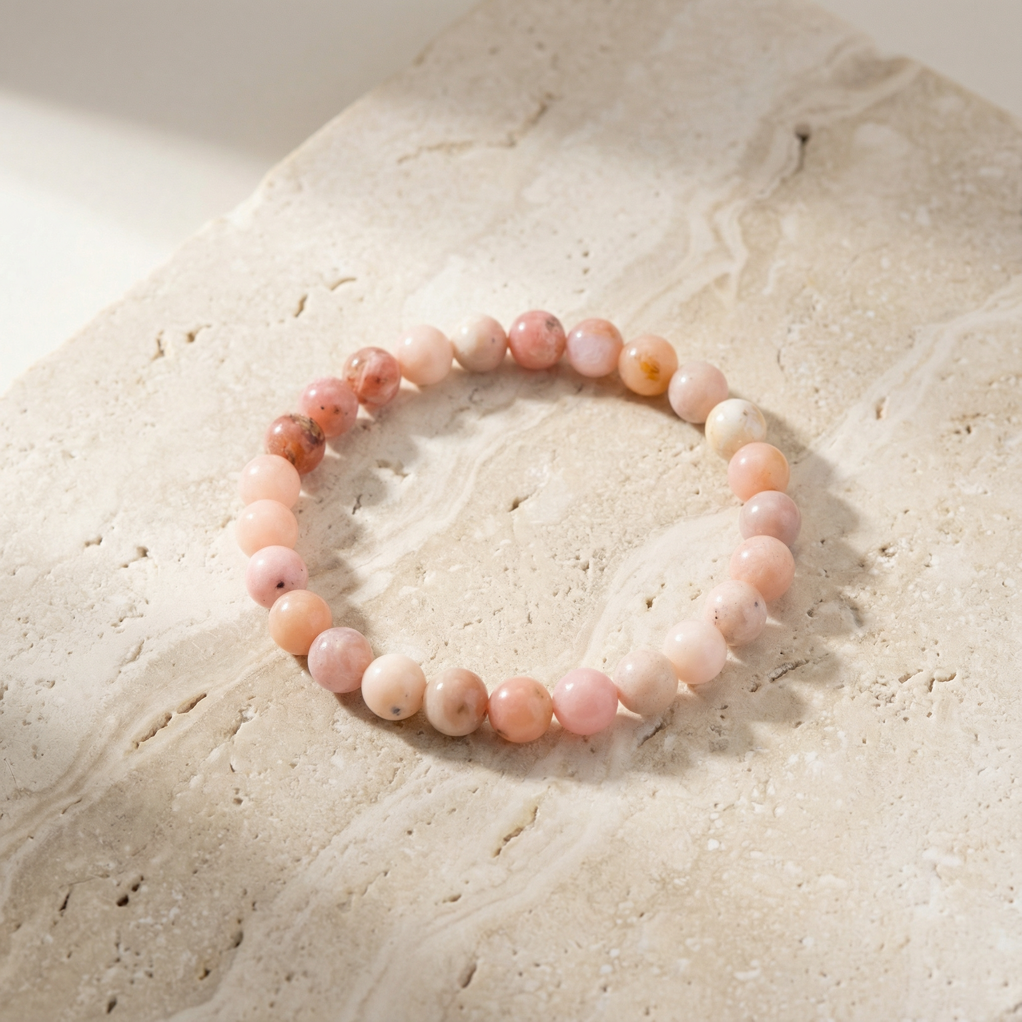 Pink Opal Bracelet 8 mm – Emotional Healing, Peace & Self-Love