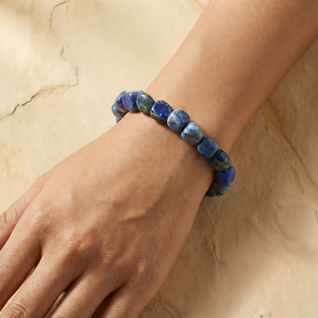 Lapis Lazuli Beaded Bracelet – 8–10mm