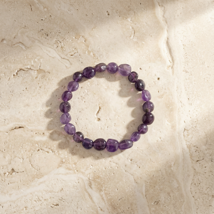 Dark Amethyst 8–10 mm Bracelet – Protection, Calm & Spiritual Clarity