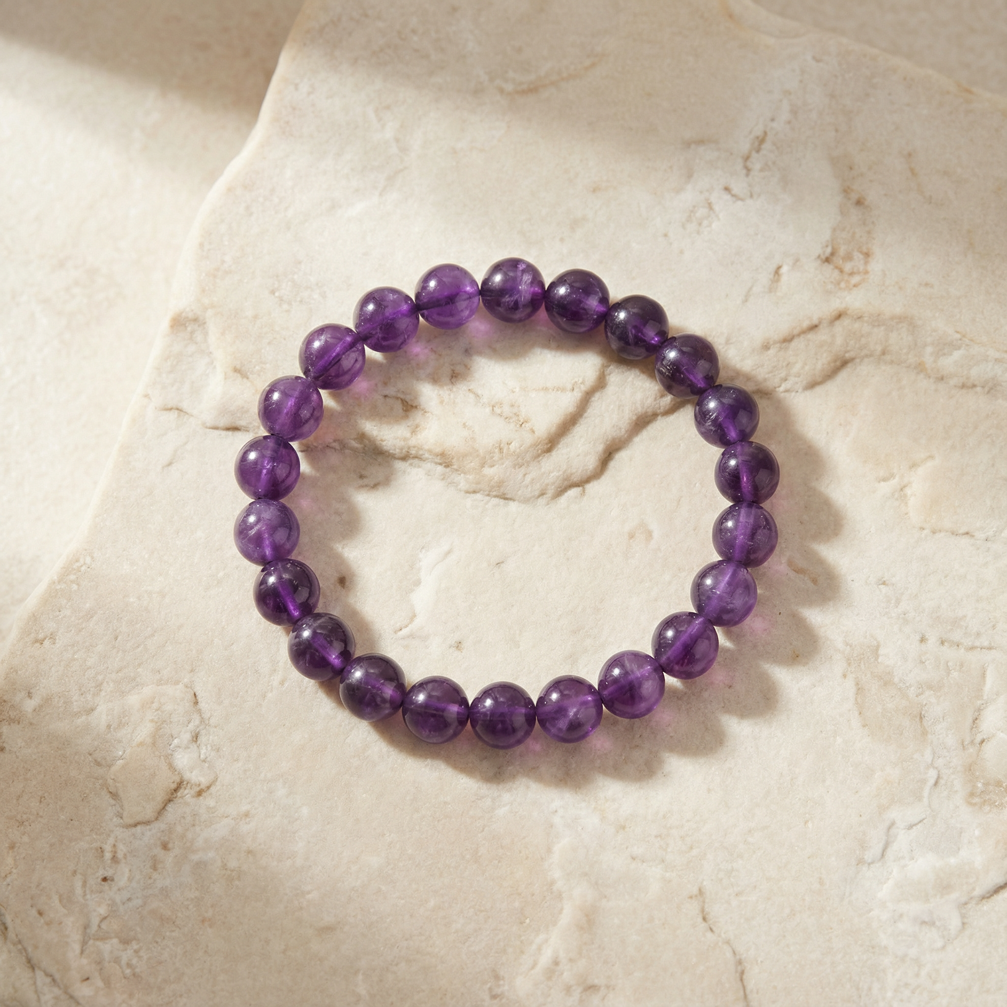 Amethyst 8mm Round Bead – Calm, Clarity & Spiritual Protection