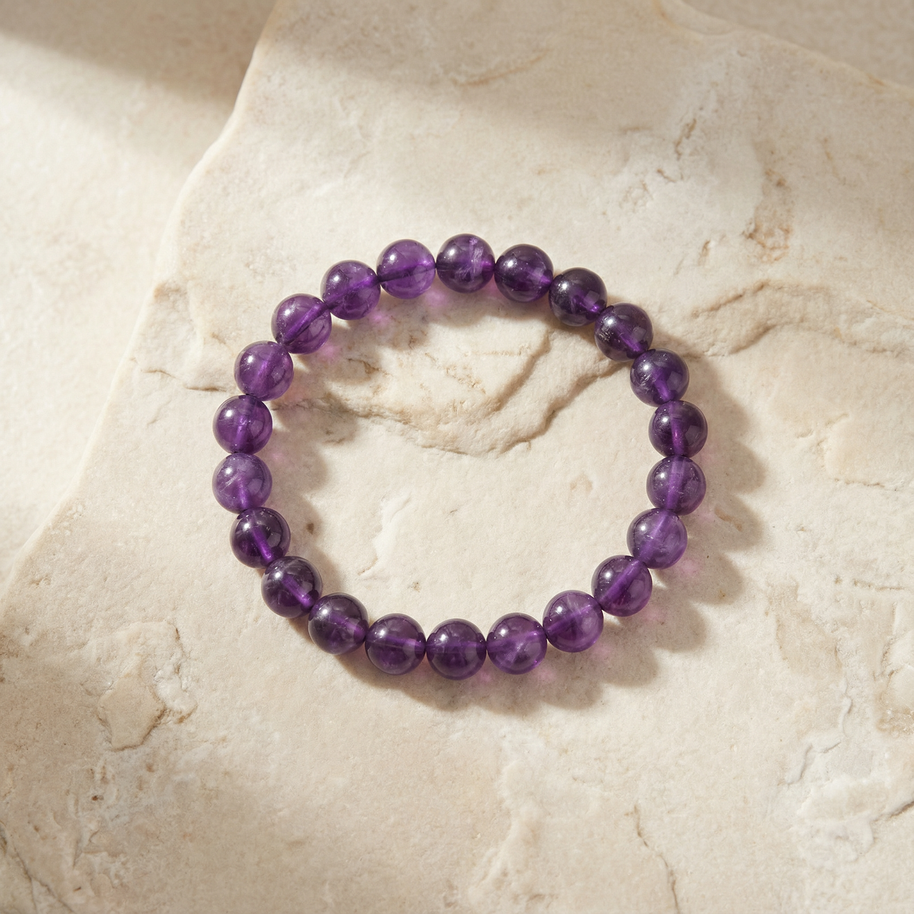 Amethyst 8mm Round Bead – Calm, Clarity & Spiritual Protection