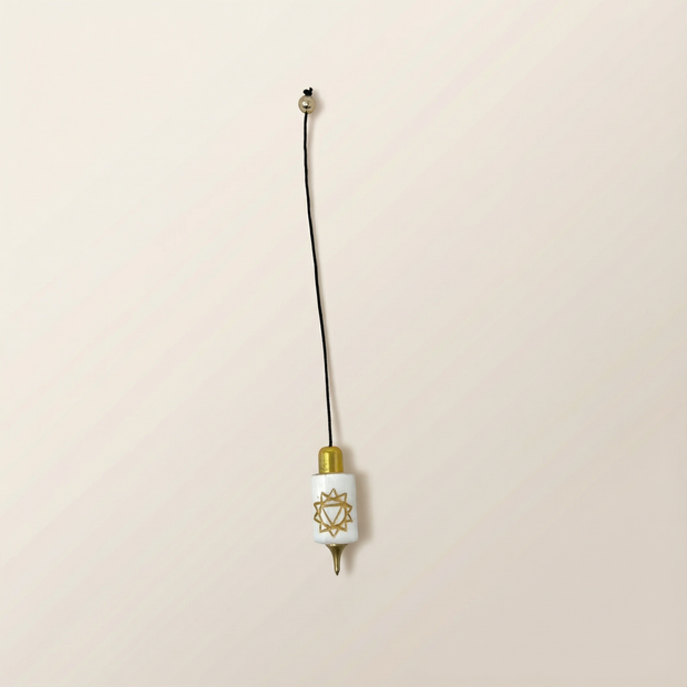 Natural Selenite Pendulum – Solar Plexus Symbol