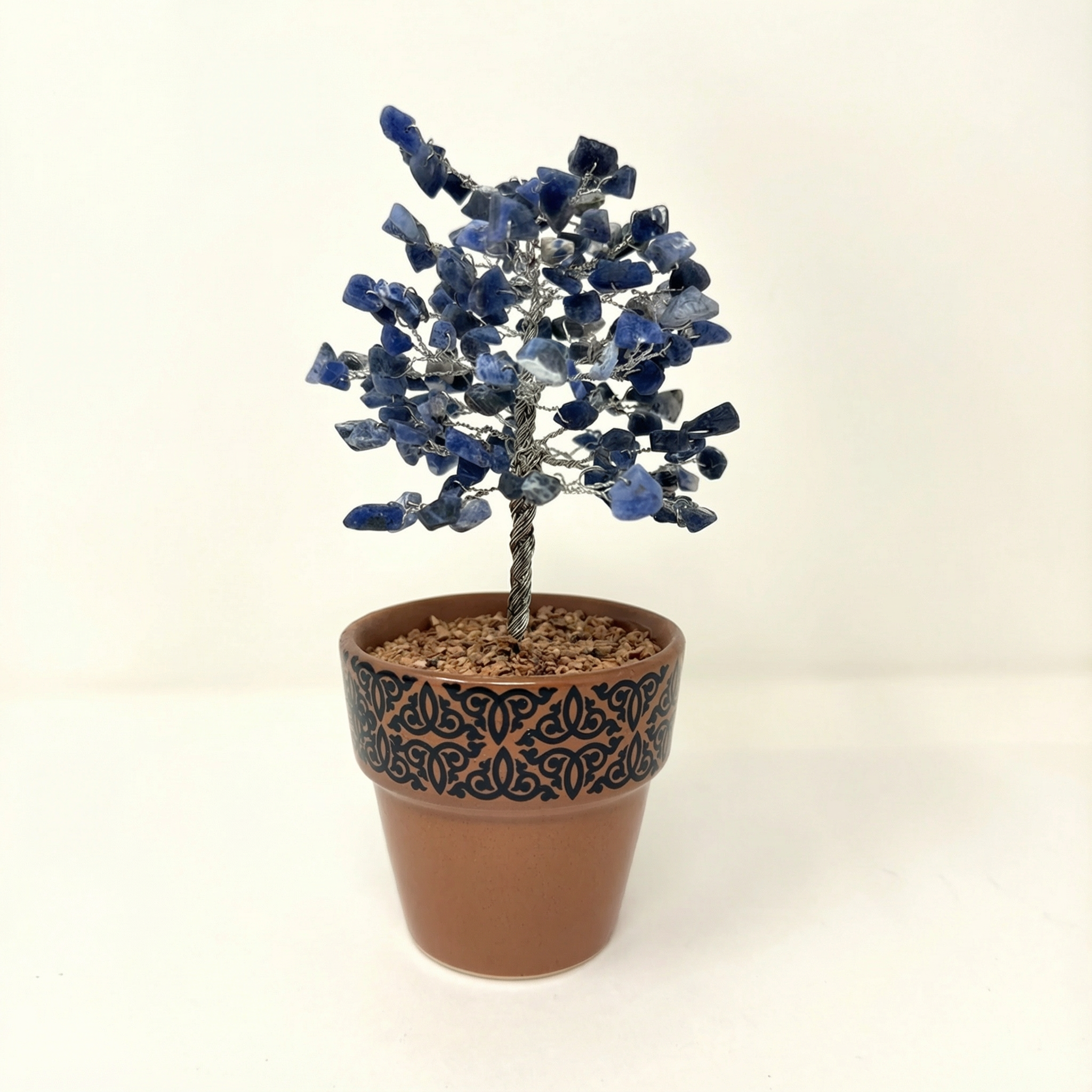 Sodalite Gem Tree with Pentacle Pot – Wisdom and Spiritual Protection
