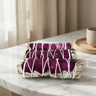 White Sage Smudge Stick with Rose Petals 4–4.5 Inches