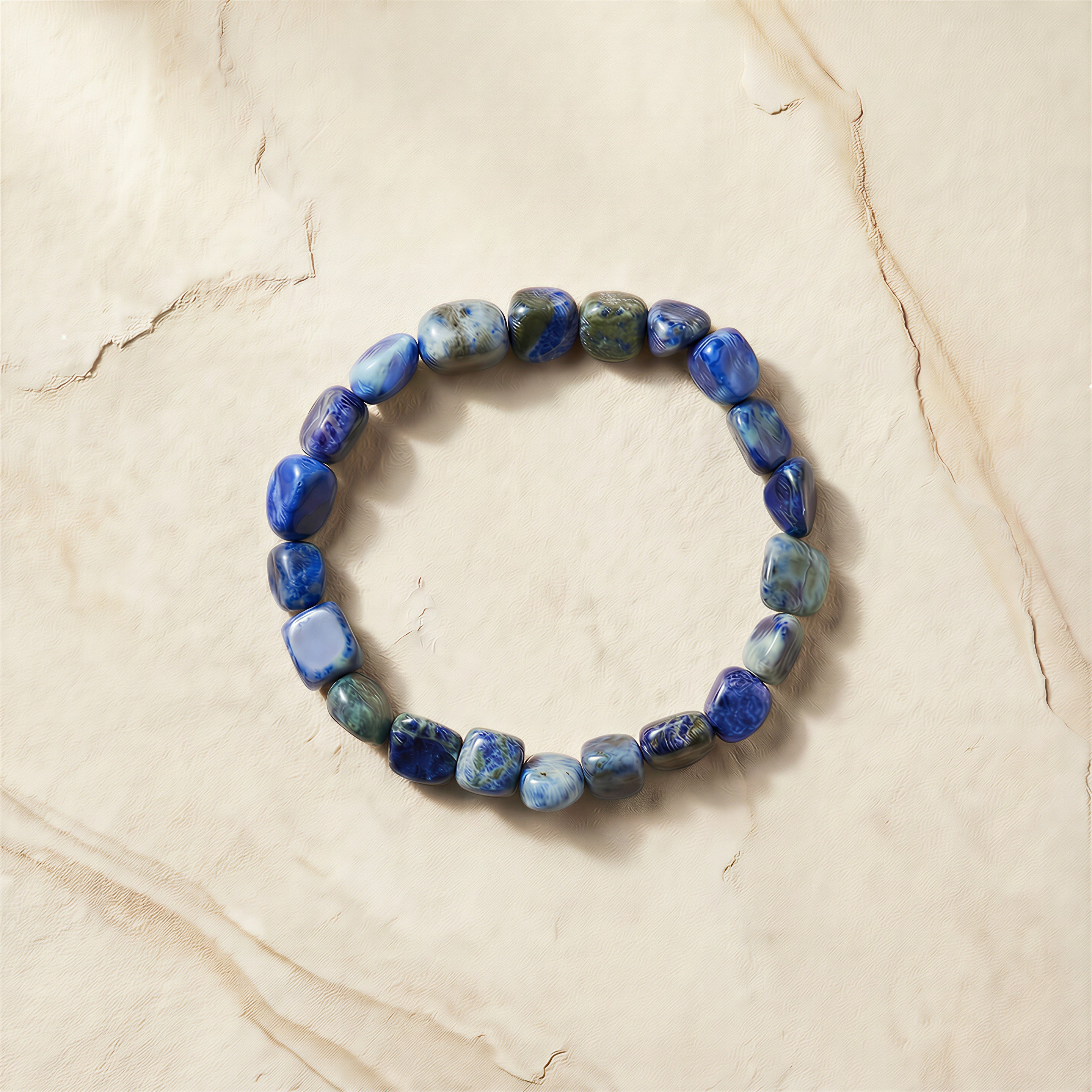 Lapis Lazuli Beaded Bracelet – 8–10mm
