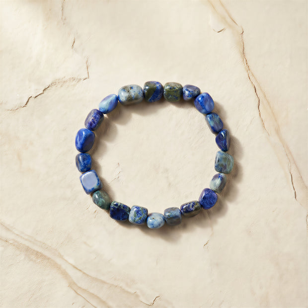 Lapis Lazuli Beaded Bracelet – 8–10mm