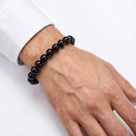 Black Onyx 8 mm Round Bead Bracelet – Protection, Strength & Grounding