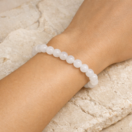 Moonstone 6–7 mm Round Bracelet – Intuition, Calm & Feminine Energy