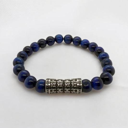 Blue Tiger's Eye Bracelet Elastic Fit 8mm