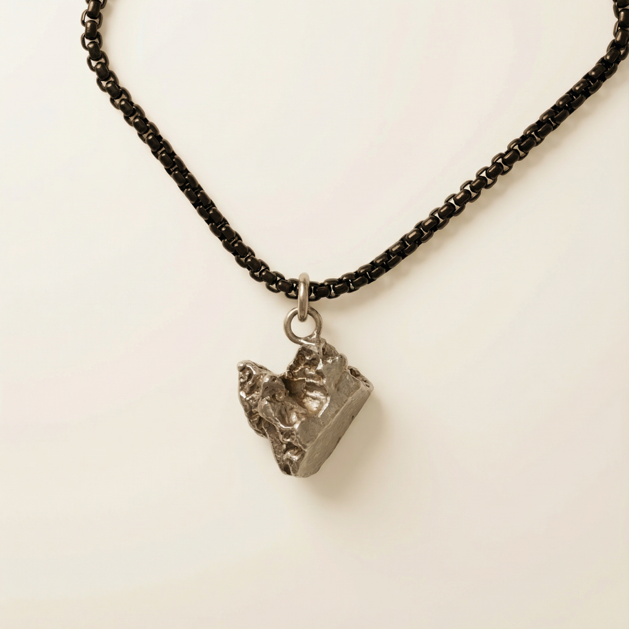 Genuine Meteorite Pendant with Chain – Cosmic Energy