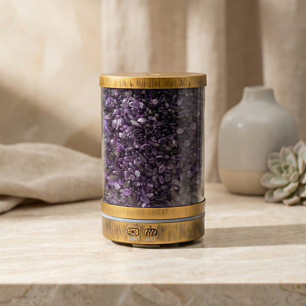 Amethyst Crystal Aroma Diffuser – Calm & Spiritual