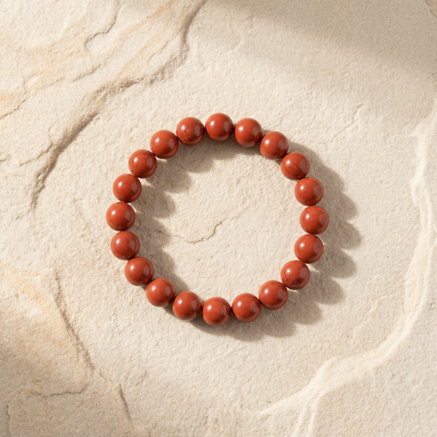 Red Jasper 8 mm Bracelet – Strength, Grounding & Vital Energy