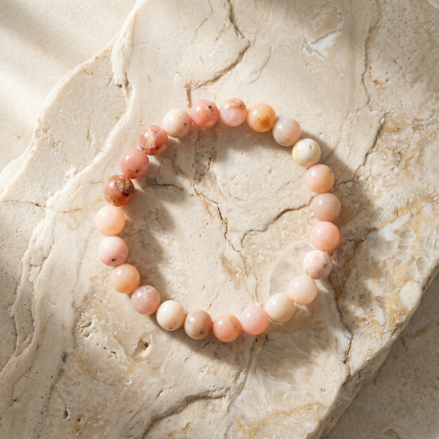 Pink Opal Bracelet 8 mm – Emotional Healing, Peace & Self-Love