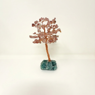 Strawberry Quartz Gem Tree with Fluorite Base – Love, Joy & Emotional Balance